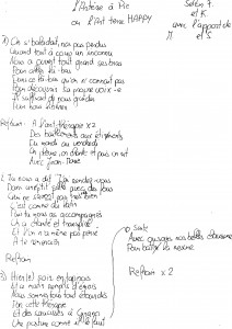 Chant final de l'atelier "aidants"