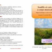 Stage en technique vocale et chant 🗓